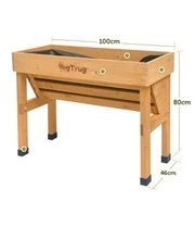 VEGTRUG 'verhoogde Houten Kweekbak' 100 X 46 X 80 Cm 4 VEGTRUG 'verhoogde Houten Kweekbak' 100 X 46 X 80 Cm - Afbeelding 2